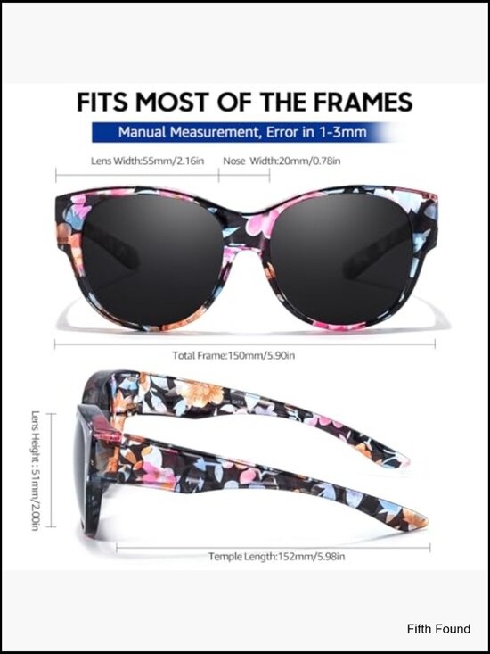 Polarized Over Glasses Sunglasses Fit Over Eyeglasses UV400 Wrap Around